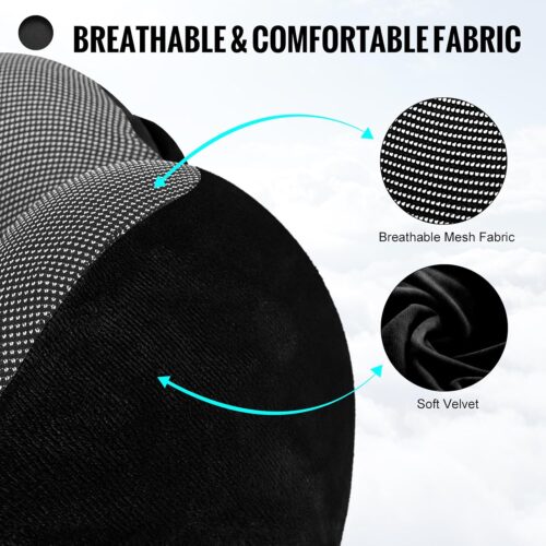 Airplane Travel Foldable Neck Support Pillow with Hood