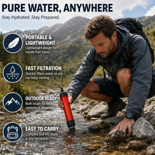 PureFlow Emergency Water Filter Straw (Upgraded Version) - Official Retailer
