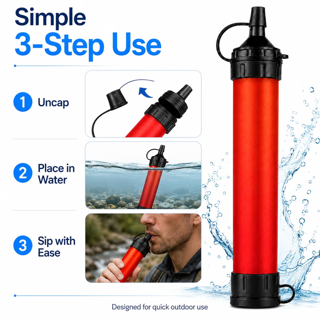 PureFlow Emergency Water Filter Straw (Upgraded Version) - Official Retailer